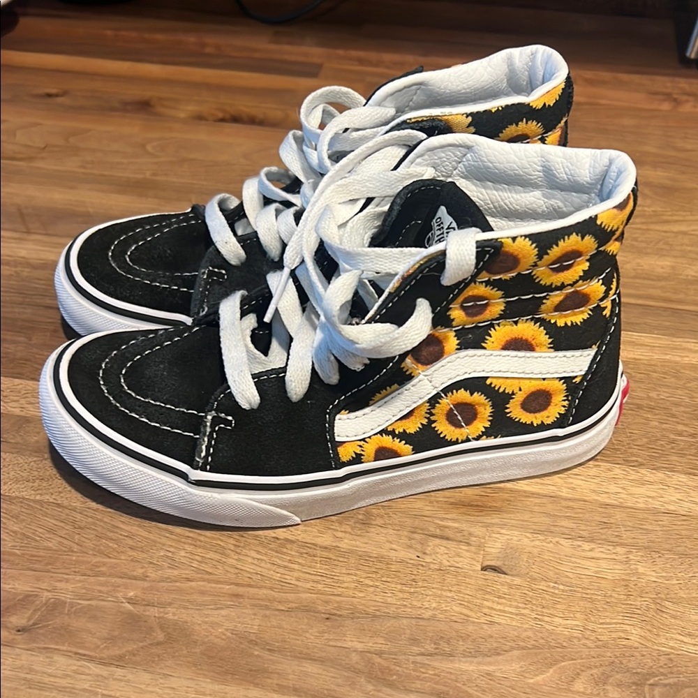 Vans Black and Yellow High-Top Sneakers